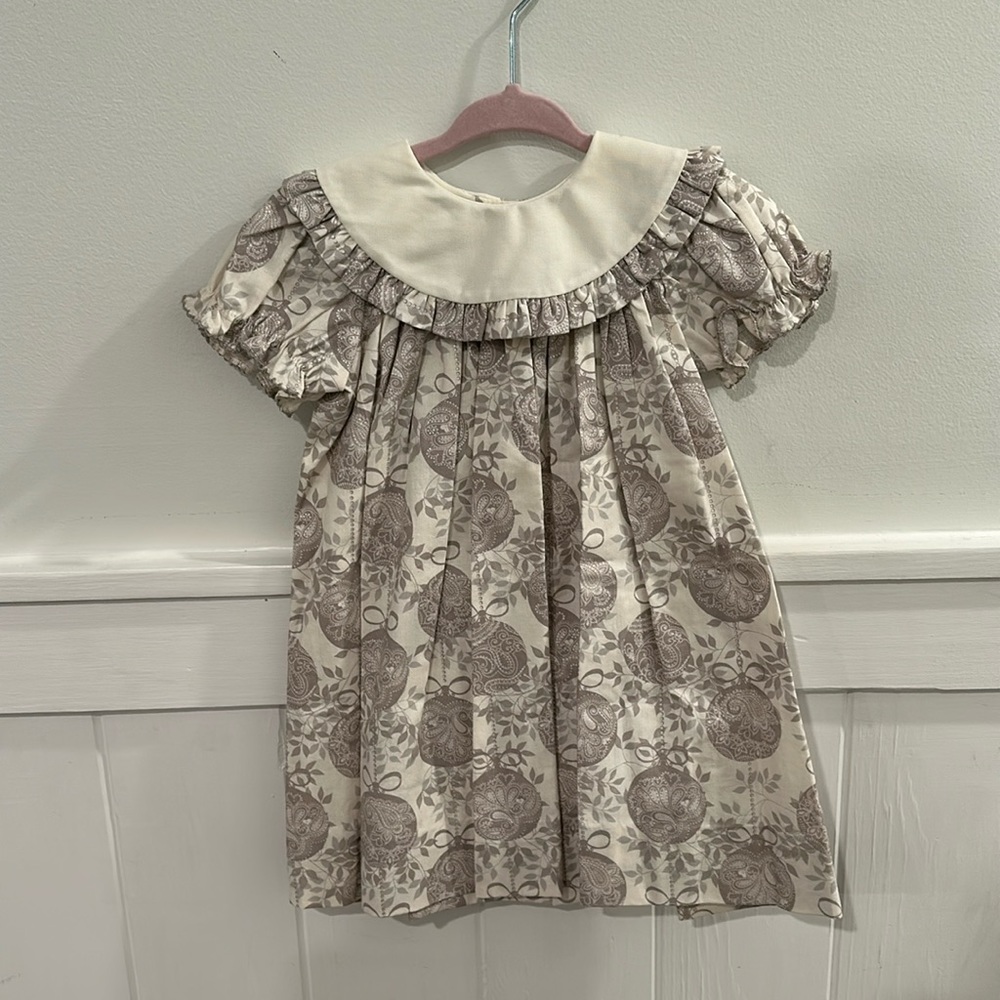 Girls Christmas/Holiday Ornament Dress by Le’ Za Me - 12M